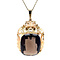 vintage Gold vintage pendant with smoky quartz 14 kt