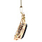 vintage Gouden vintage hanger met rookkwarts 14 krt