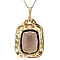vintage Gold vintage pendant with smoky quartz 14 kt