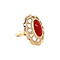 vintage Gold vintage ring with blood coral 14 kt
