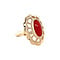 vintage Golden vintage ring with blood coral 14 carat