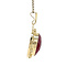 vintage Gouden vintage hanger met carneool 14 krt