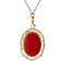 vintage Gold vintage pendant with carnelian 14 kt