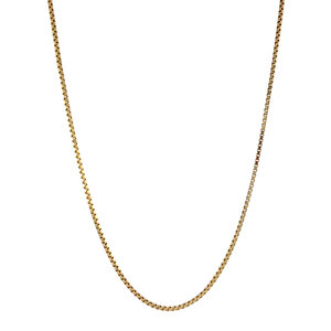 Gold Venetian length necklace 14 kt