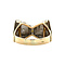 vintage Gold vintage bow ring with diamond 14 kt