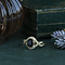vintage Gouden vintage slagring met saffier en diamant 18 krt