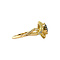 vintage Gouden vintage slagring met saffier en diamant 18 krt