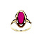 vintage Golden vintage ring with ruby 14 carat