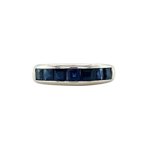 White gold ring with sapphire 14 carat