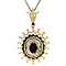 vintage Gold vintage entourage pendant with garnet 14 kt