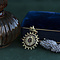vintage Gouden vintage entourage hanger met granaat 14 krt