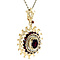 vintage Gold vintage entourage pendant with garnet 14 kt