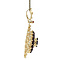 vintage Gold vintage entourage pendant with garnet 14 kt