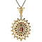 vintage Gold vintage entourage pendant with garnet 14 kt
