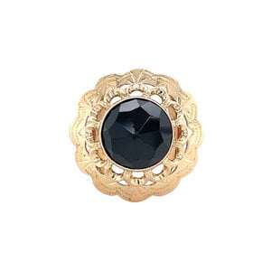 Gouden ring met granaat 14 krt