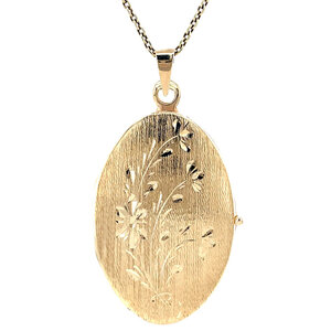 Gouden medaillon met gravure 18 krt