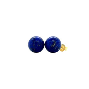 Stud earrings with lapis lazuli 9 carat