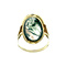 vintage Gouden vintage ring met mosagaat 14 krt