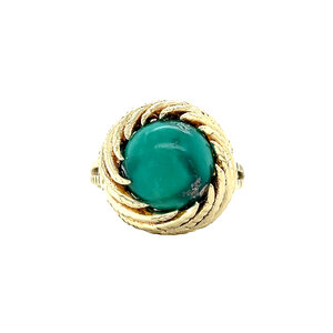Gouden ring met turkoois 14 krt