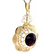 vintage Gold vintage pendant with garnet 14 kt