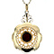 vintage Gold vintage pendant with garnet 14 kt