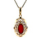 vintage Gold vintage pendant with blood coral 14 kt