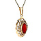 vintage Gold vintage pendant with blood coral 14 kt