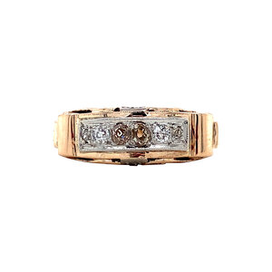 Rijring met diamant 9 krt