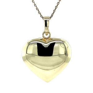 Gold heart pendant 14 ct