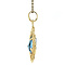 vintage Vintage gouden hanger met blauwe kleursteen 18 krt