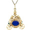 vintage Vintage gold carriage pendant with chalcedony 14 ct
