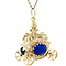 vintage Vintage golden coach pendant with chalcedony 14 kt