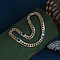 vintage Vintage bicolour gouden armband met saffier en diamant 14 krt