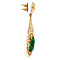 vintage Gold vintage ear pendants with jade 14 kt