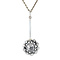 vintage Silver vintage pendant with rose diamond 925