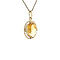 vintage Golden vintage pendant with citrine 14 carat