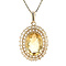 vintage Gold vintage pendant with citrine 14 kt