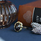 vintage Gold vintage ring with garnet 14 kt