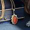 vintage Golden vintage pendant with blood coral 14 carat