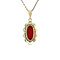 vintage Golden vintage pendant with blood coral 14 carat