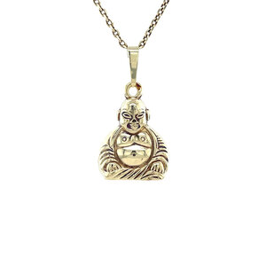 Golden Buddha pendant 14 kt