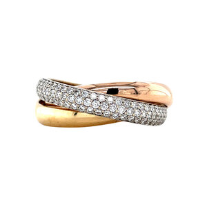 Cartier Trinity ring with diamond 18 ct