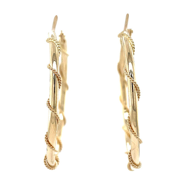 vintage Gouden vintage fantasie oorringen 14 krt