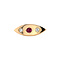 vintage Gouden vintage broche met robijn en diamant 14 krt