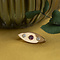 vintage Gouden vintage broche met robijn en diamant 14 krt