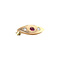 vintage Gouden vintage broche met robijn en diamant 14 krt