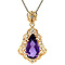 vintage Gold vintage pendant with amethyst 18 kt