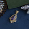 vintage Gouden vintage hanger met amethist 18 krt