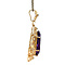vintage Gouden vintage hanger met amethist 18 krt