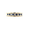 vintage Gouden vintage rijring met saffier en diamant 14 krt